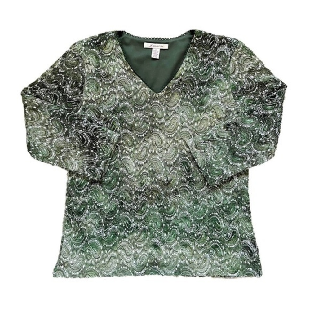 90s Green Lace Fairycore Top